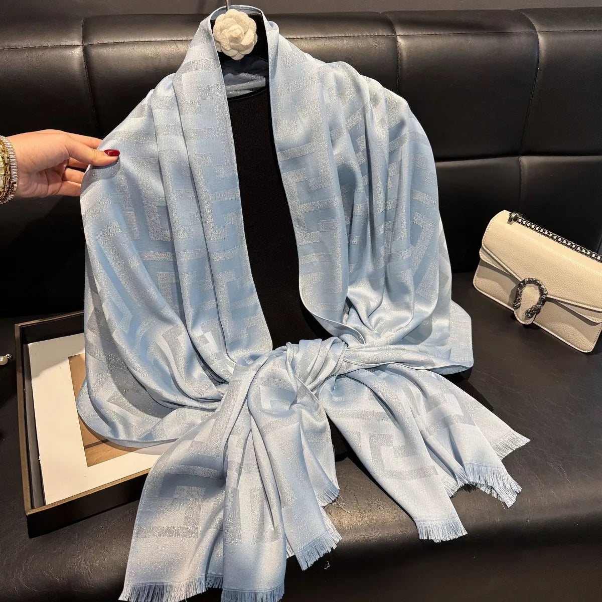 Polyester Raw-Hem Scarf