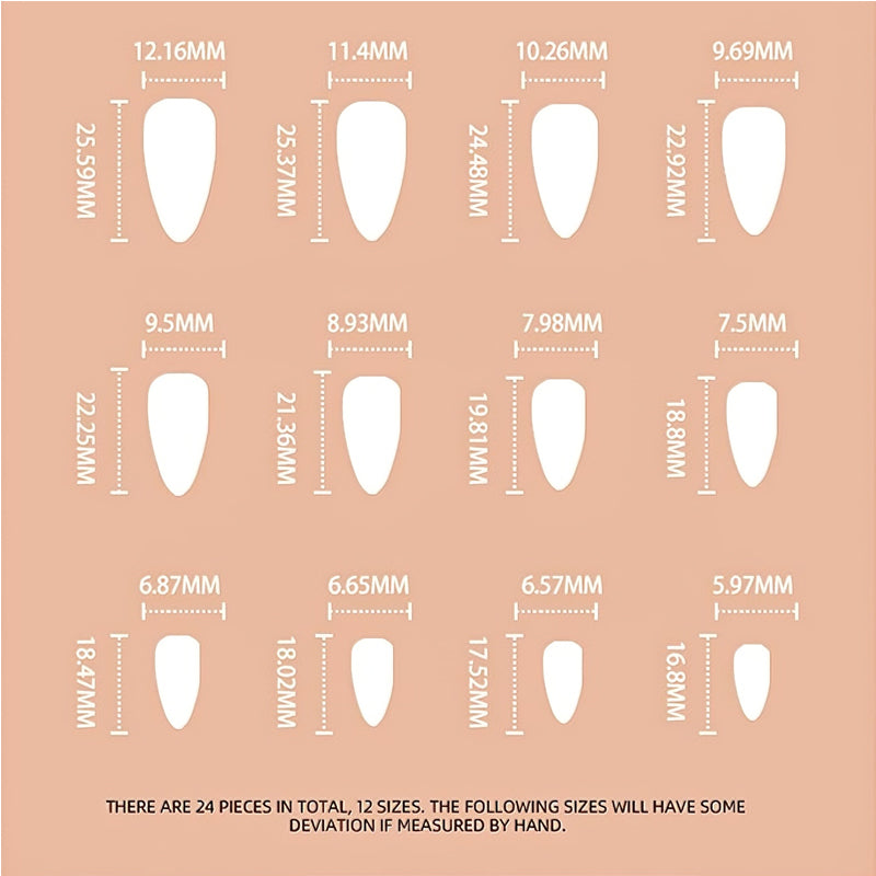 Green Star Nail Art Press-On Nails – 24 PCS Long Water Pipe Shape | Celestial ABS Acrylic — Prime Trend Market