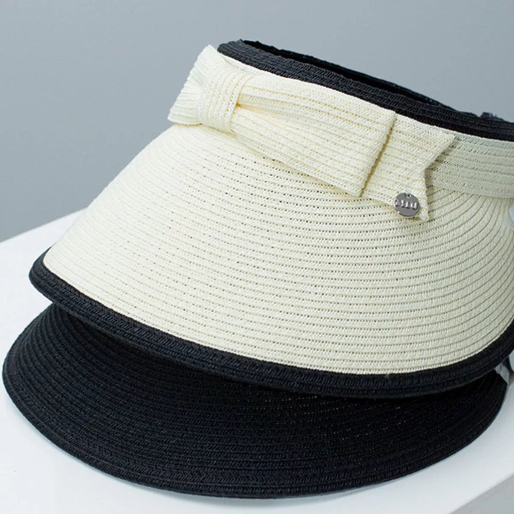 Bowknot Wheat Straw Sun Visor