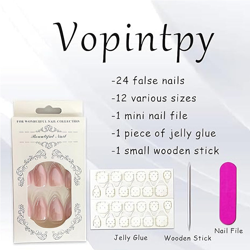 Aurora Powder Press-On Nails – 24 PCS Long Water Pipe Shape | Iridescent Holographic Shimmer — Prime Trend Market