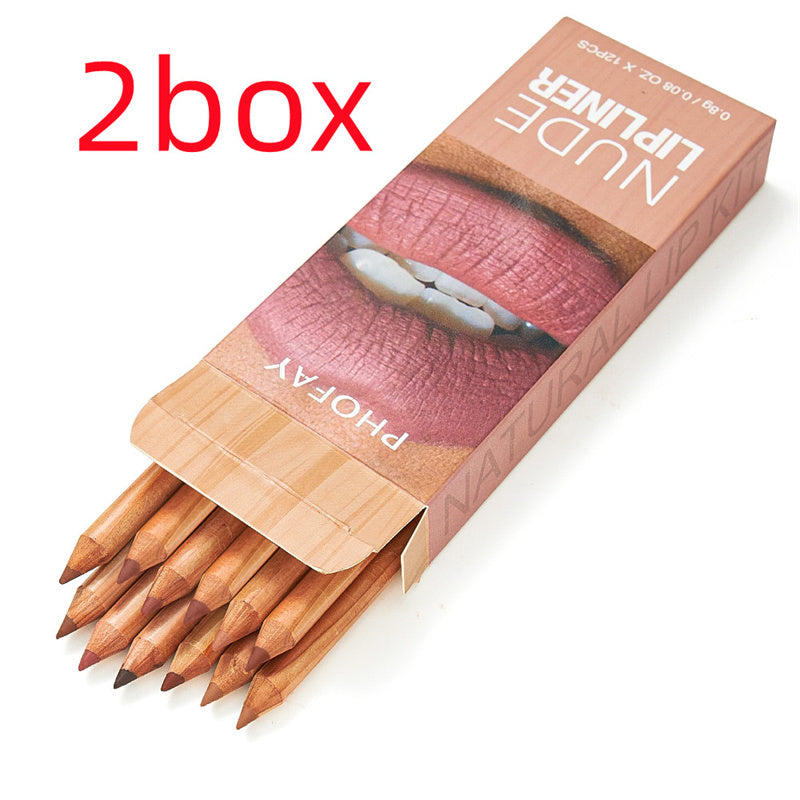 PHOFAY Nude Lipliner Kit — 12 Shades, Long-Lasting Matte Lip Liner Set — Prime Trend Market