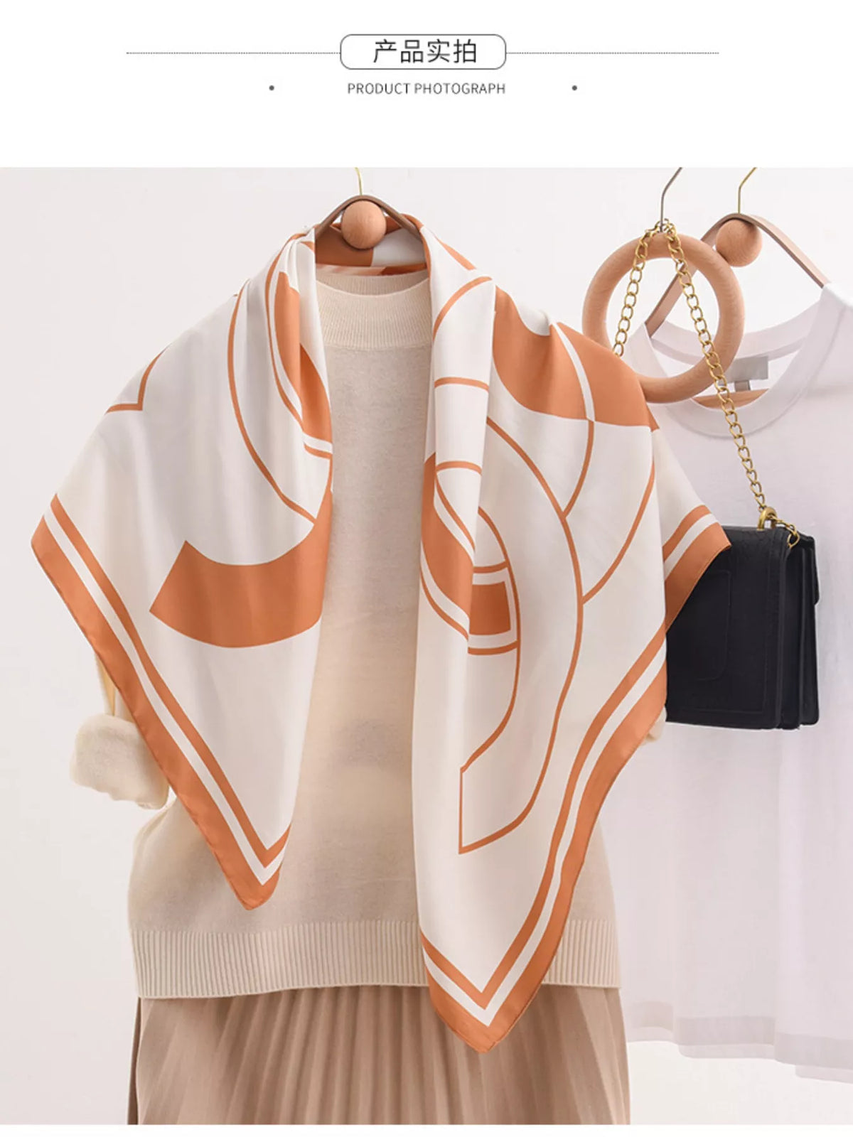Flower Print Square Scarf