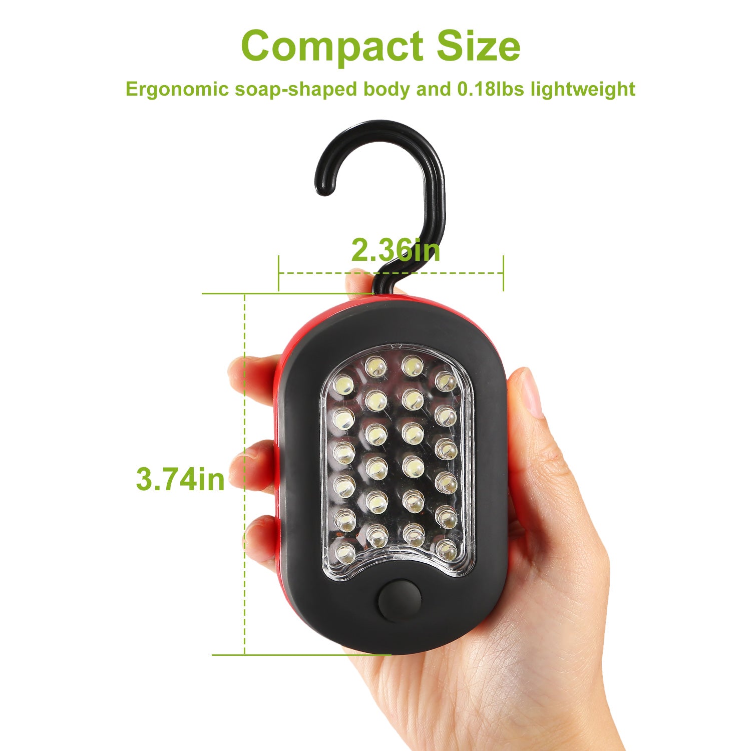 Magnetic LED Work Light with Hook — Compact Flashlight for Camping, Hiking & Emergency — Prime Trend Market