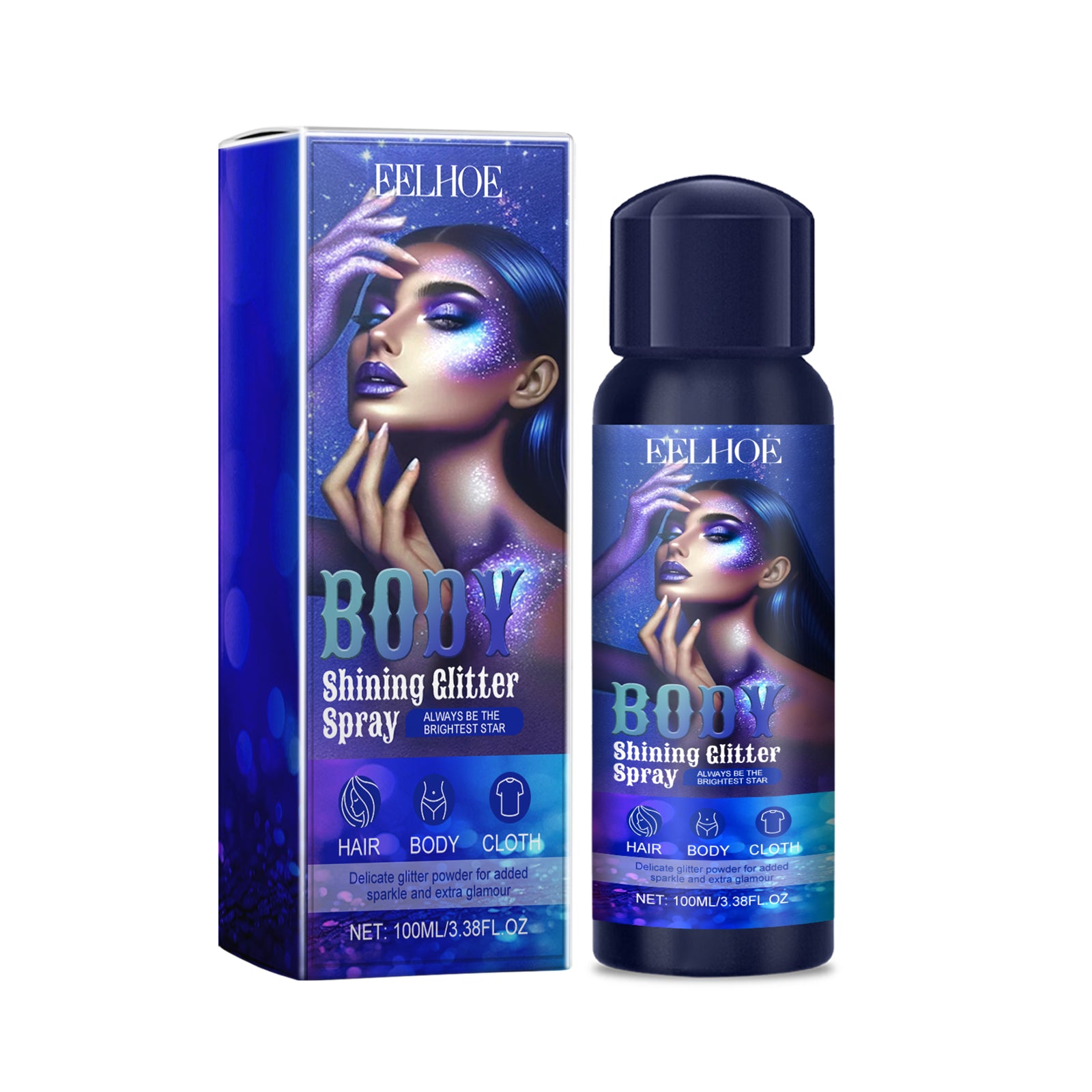 Body Glitter Spray — Long-Lasting Shimmer Highlighter for Face, Hair & Skin — Prime Trend Market
