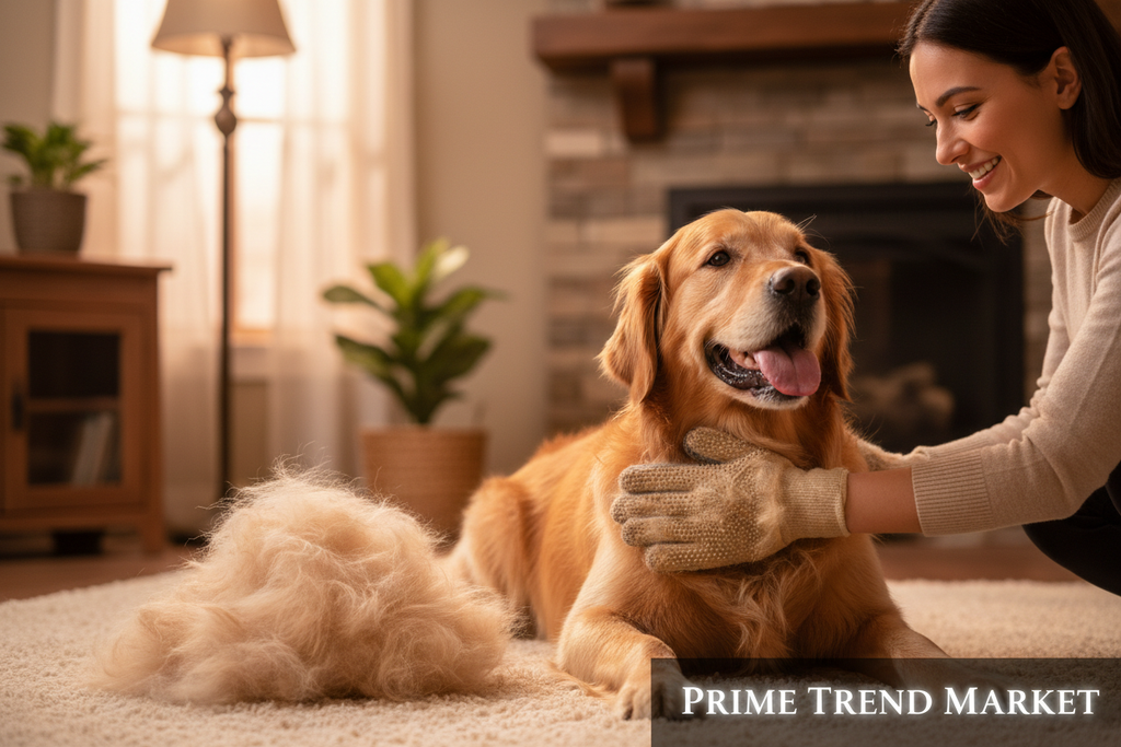 Pet Deshed & Clean Bundle | Deshedding Glove + Grooming Gloves + Pet Hair Roller — Prime Trend Market
