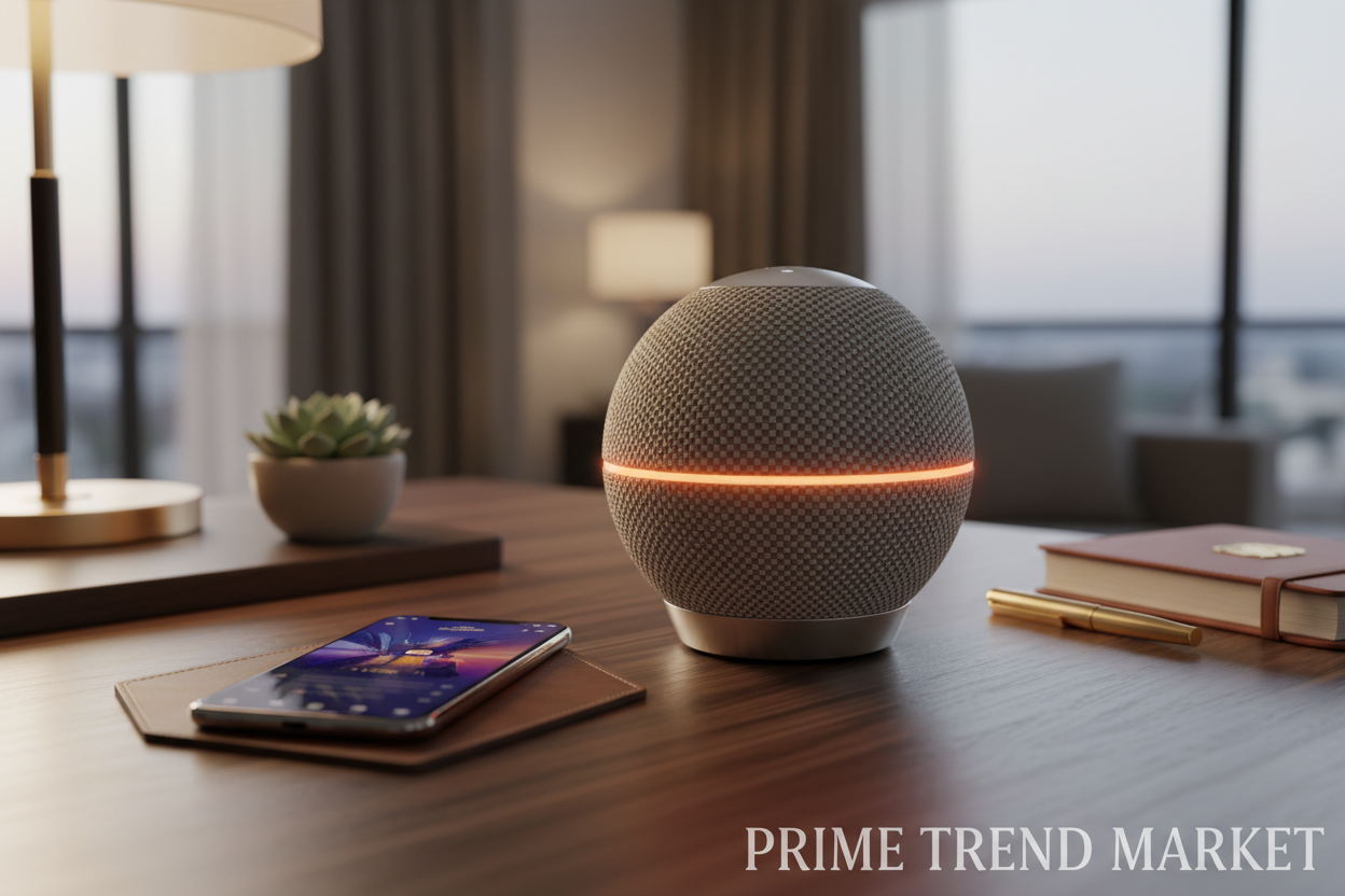 AI Voice Control Smart Speaker — Bluetooth 5.0, Bass Boost & Multi-Mode Playback — Eliza & Tuan