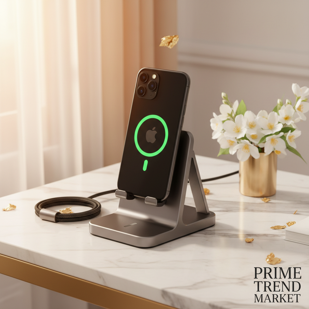 3-in-1 15W Magnetic Wireless Charger with Retractable Cord — iPhone, Apple Watch & AirPods — Prime Trend Market