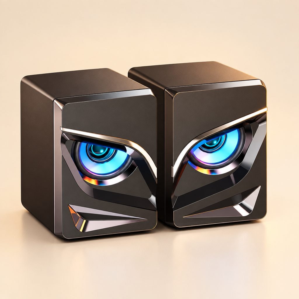 Eagle Eye Desktop Bluetooth Soundbar Speakers | HD Stereo Sound, LED Light & USB Powered