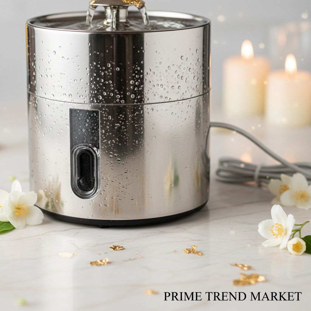 Luxury Stainless Steel Smart Cat Water Feeder — Auto-Flow Induction Fountain with Filter — Prime Trend Market
