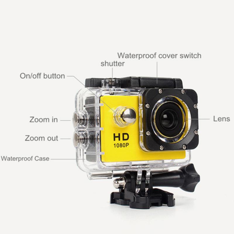 Luxury 1080P Waterproof Action Sports Camera — 140° Wide-Angle, 30M Waterproof, 8 Colors — Prime Trend Market