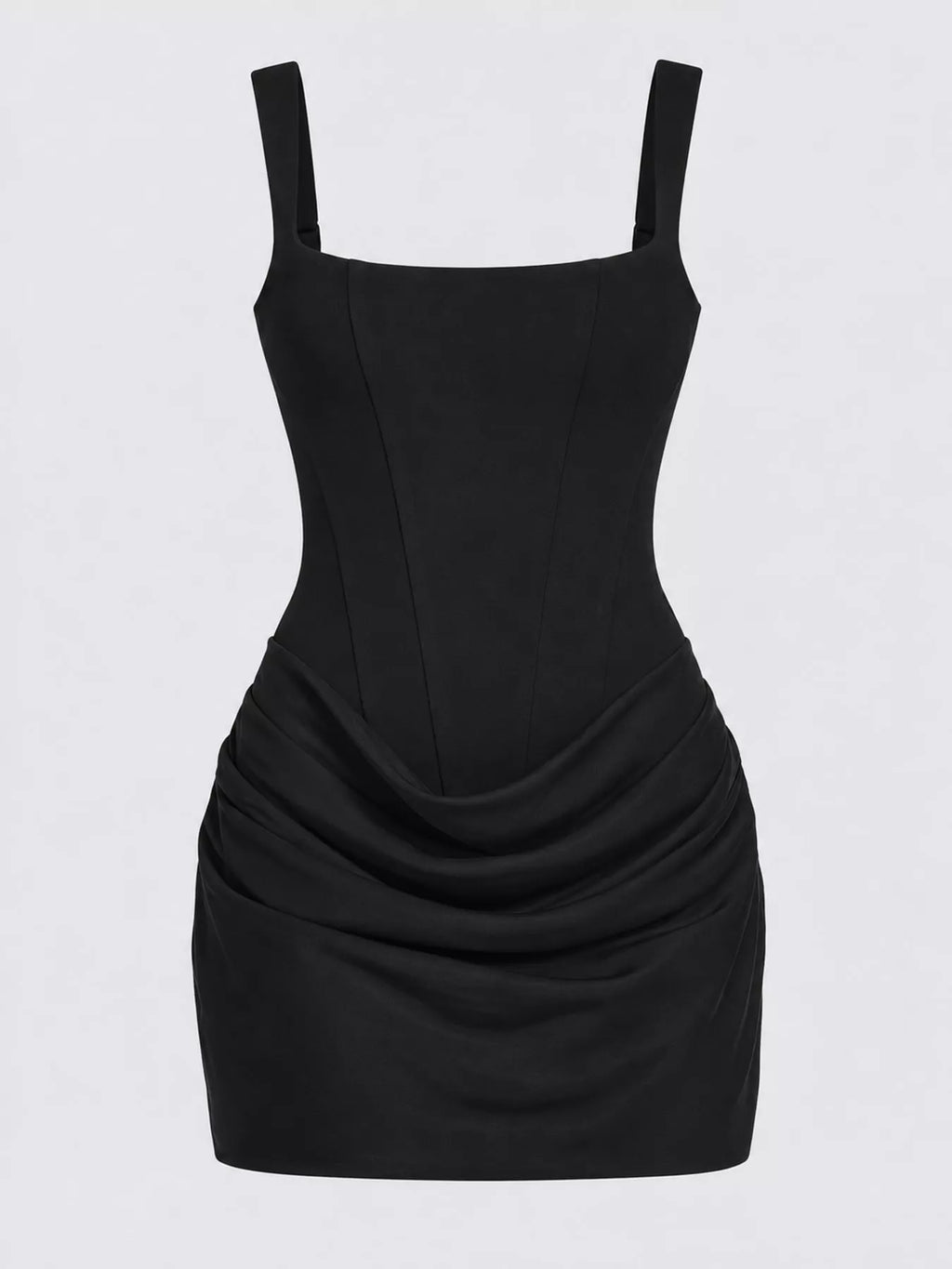 Corset-Style Ruched Mini Dress