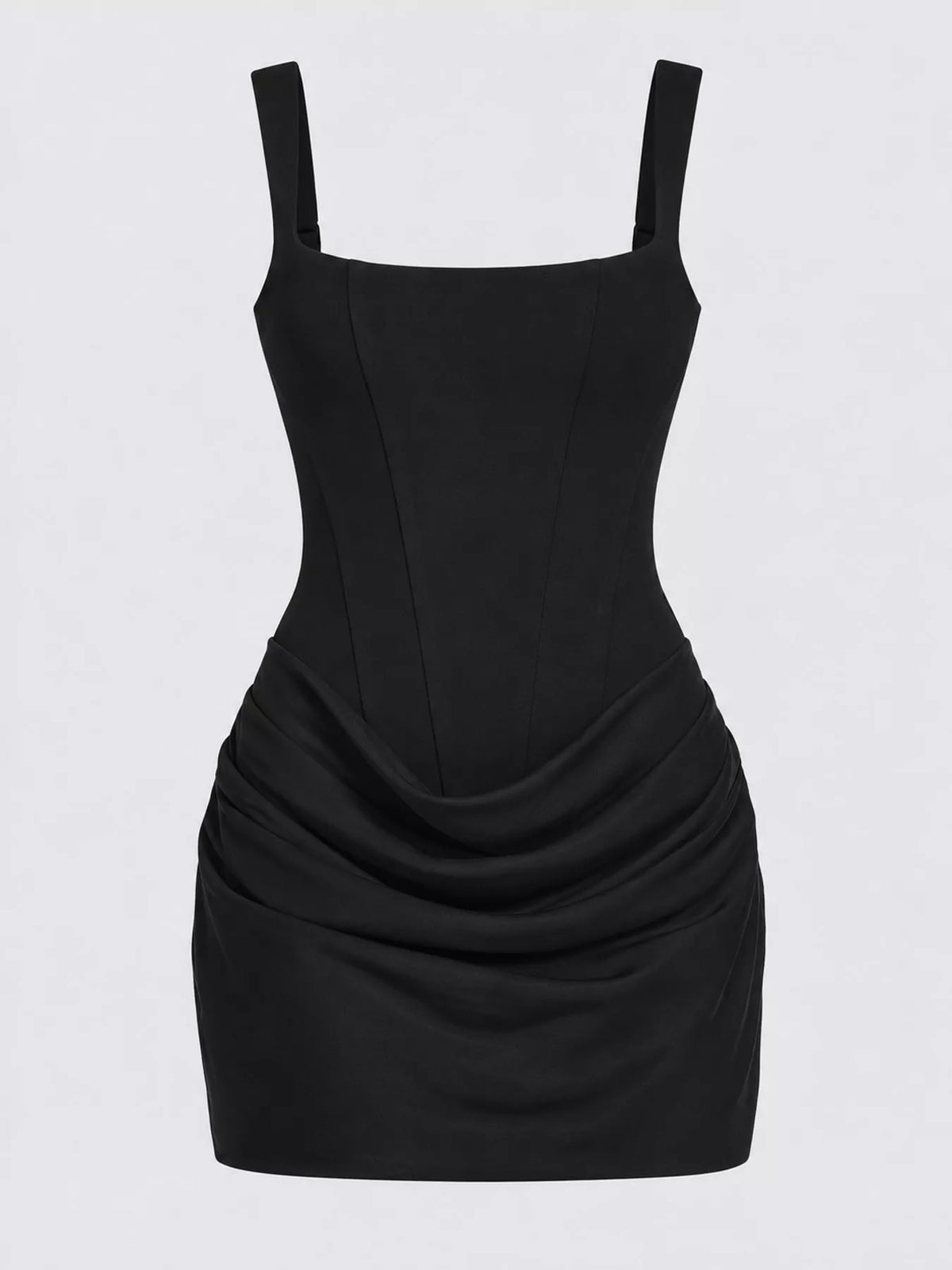 Corset-Style Ruched Mini Dress