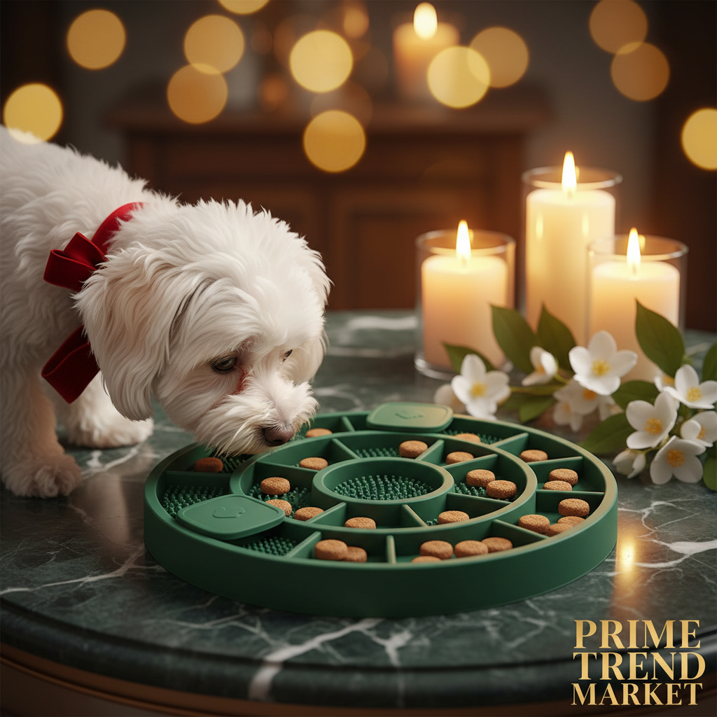 Luxury Dog IQ Puzzle Toy & Slow Feeder Treat Dispenser — BPA-Free, 3 Colors — Prime Trend Market
