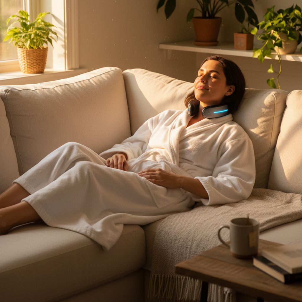 Dual Neck Massager Bundle - Couch Lifestyle