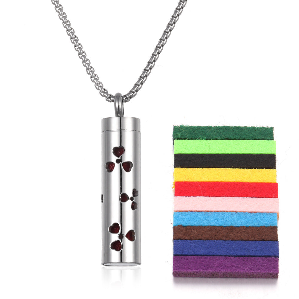 Aromatherapy Essential Oil Pendant Necklace — Titanium Steel Diffuser Locket | 16 Styles + Cotton Pads — Prime Trend Market
