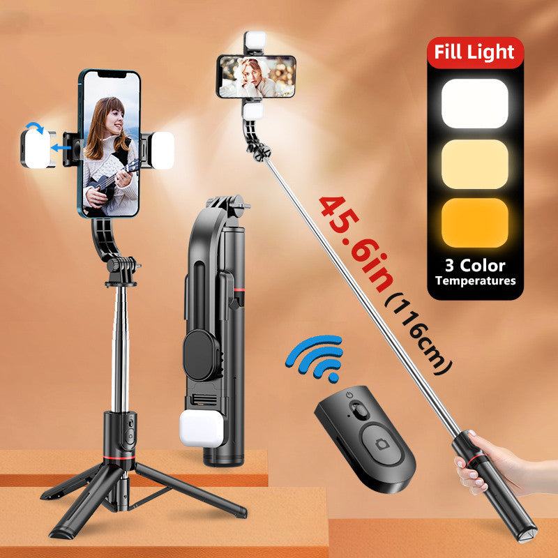 3-in-1 Bluetooth Selfie Stick Tripod — With LED Ring Light — Prime Trend Market