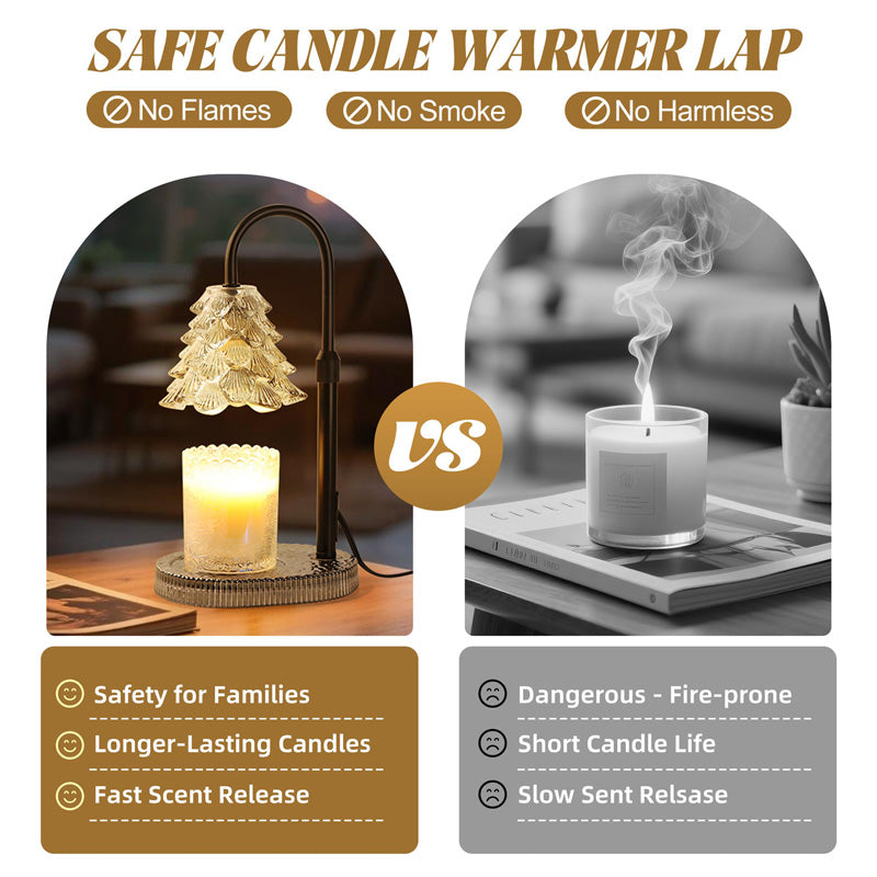 Candle Warmer Lamp with Timer & Dimmer — Adjustable Height, 4 Brightness Modes | Elegant Home Décor Accent — Prime Trend Market