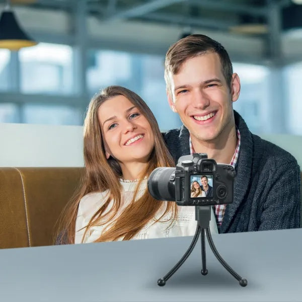 Flexible Mini Tripod Stand — Camera & Mini Projector Tabletop Mount | 1/4"-20 Universal Screw — Prime Trend Market