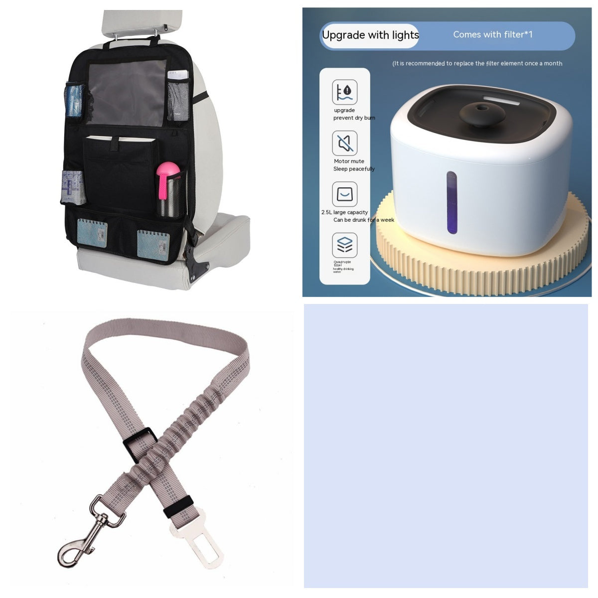 Luxury Smart Pet Water Fountain — Auto-Circulation, LED Light, 7 Colors & 4 Styles — Prime Trend Market