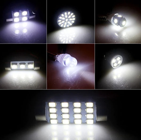 28Pcs Car Interior LED Bulb Kit – White Combo Map Dome Door Trunk License Plate — Prime Trend Market