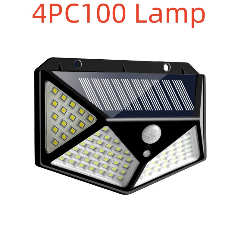 Solar LED Wall Light — 100 LED Motion Sensor Outdoor Security Light, Waterproof, 3 Modes — Prime Trend Market