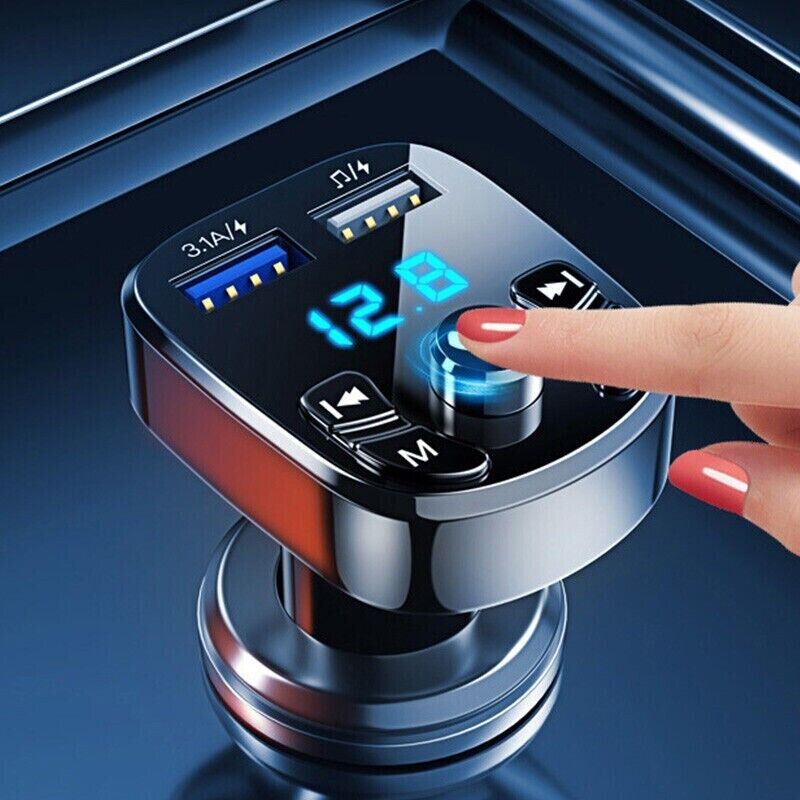Wireless Car Bluetooth FM Transmitter | MP3 Audio | USB Charger | Hands-Free Calling — Prime Trend Market