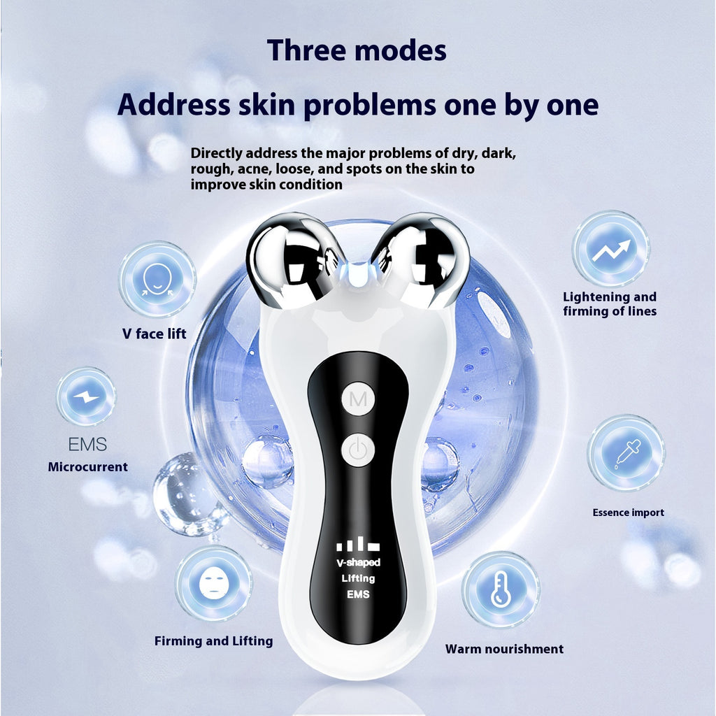 5-in-1 Micro Current Facial Lifting Roller — EMS V-Face Tightening & Rejuvenation Beauty Device — Eliza & Tuan