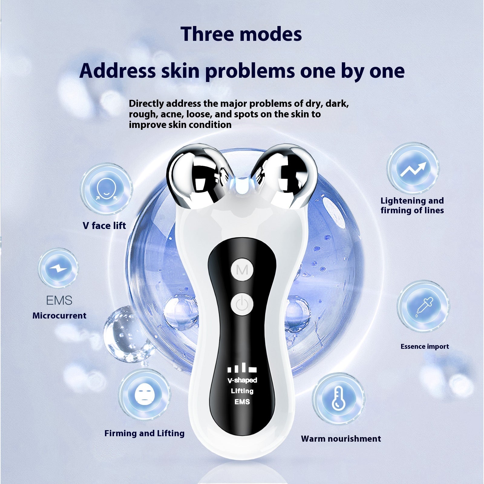 5-in-1 Micro Current Facial Lifting Roller — EMS V-Face Tightening & Rejuvenation Beauty Device — Eliza & Tuan