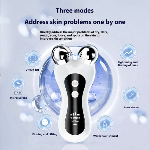 5-in-1 Micro Current Facial Lifting Roller — EMS V-Face Tightening & Rejuvenation Beauty Device — Eliza & Tuan