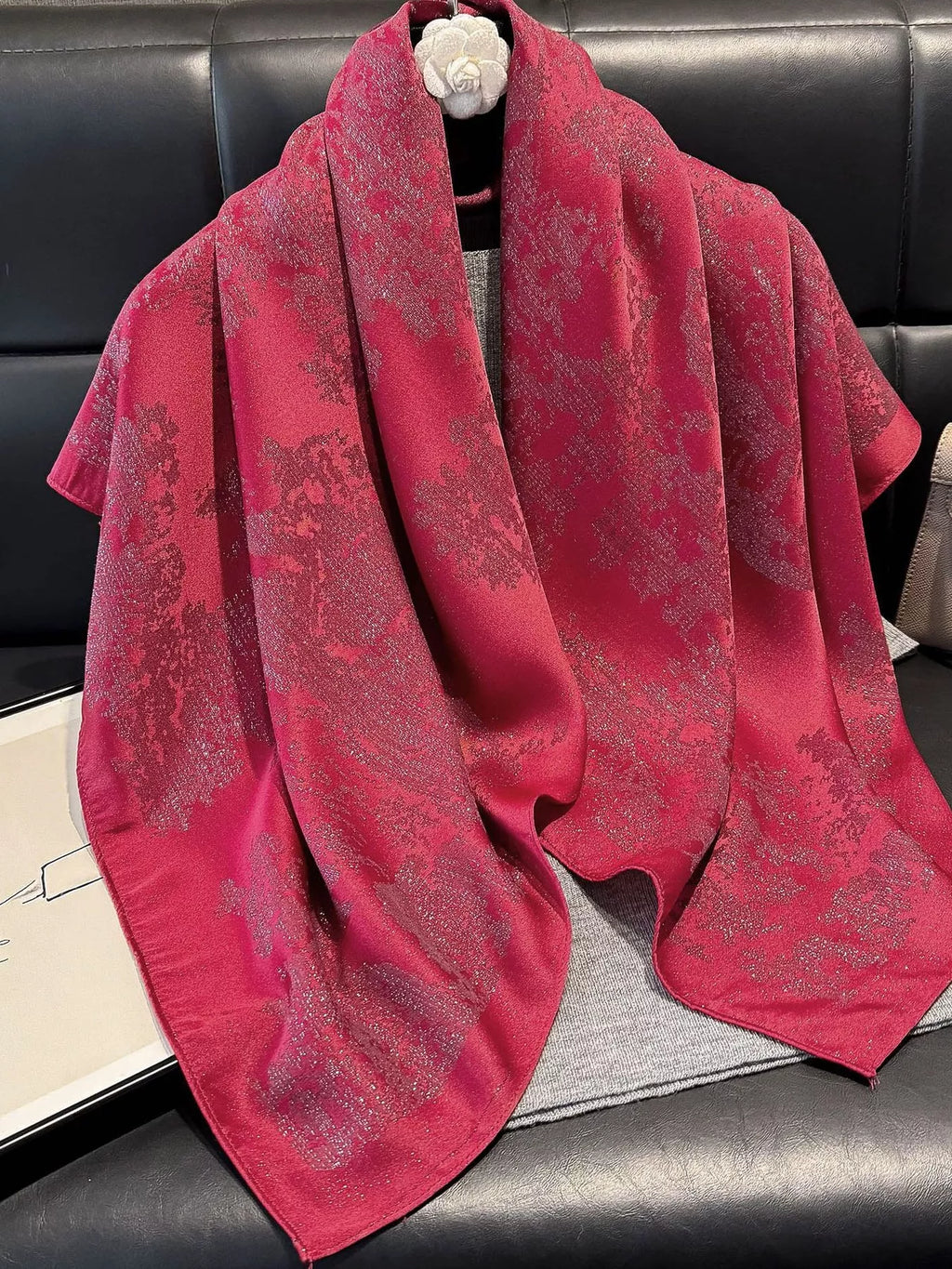 Lightweight Satin-Look Square Scarf