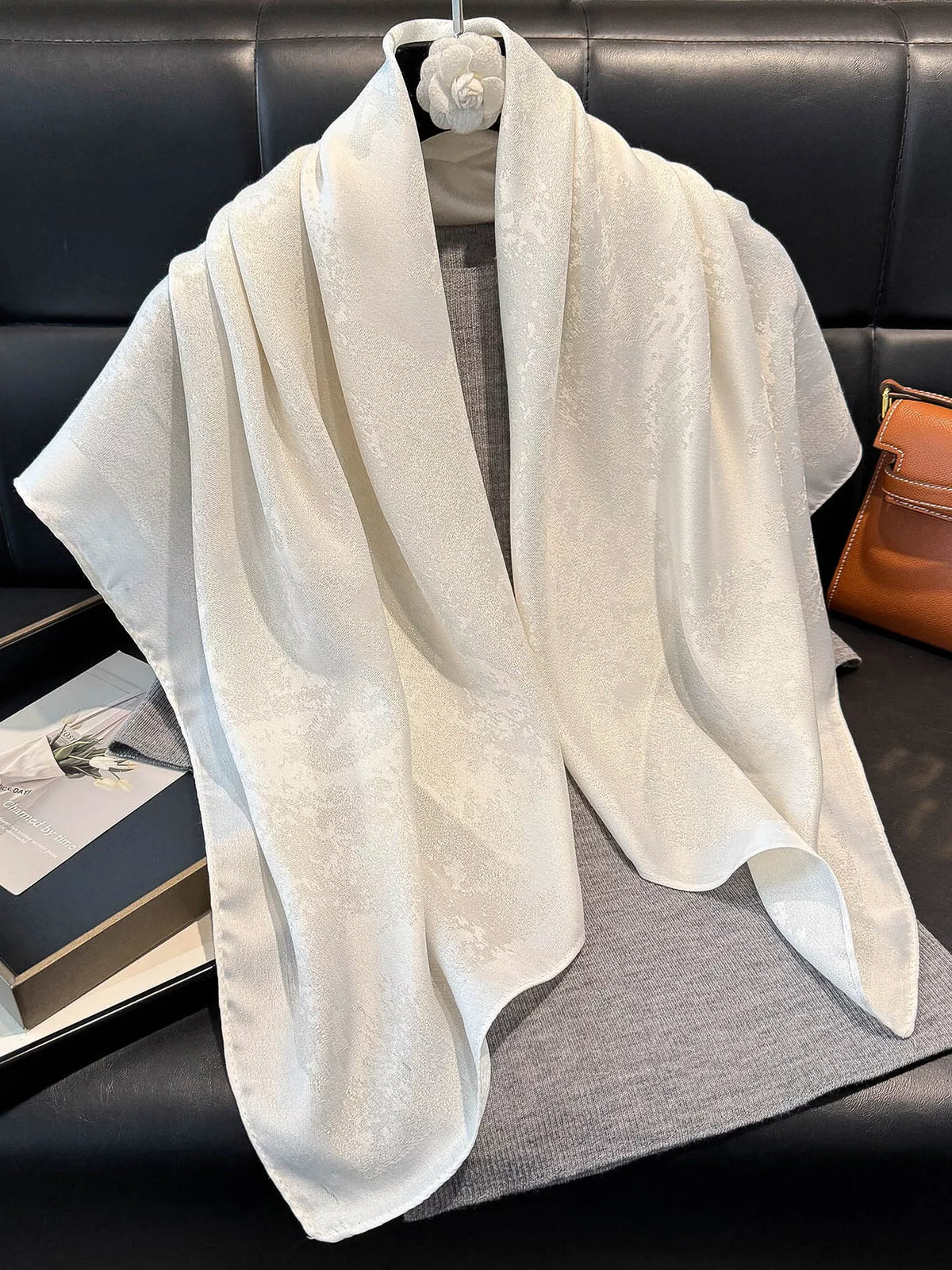 Lightweight Satin-Look Square Scarf