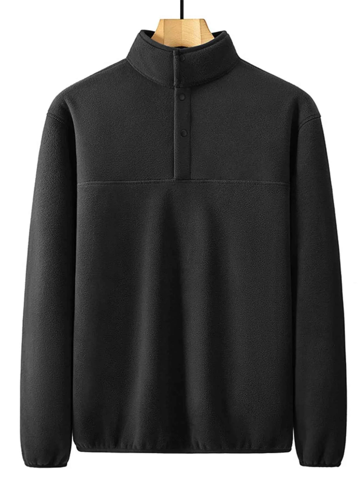 Men's Plus Size Fleece Turtleneck Long Sleeve Sweatshirt