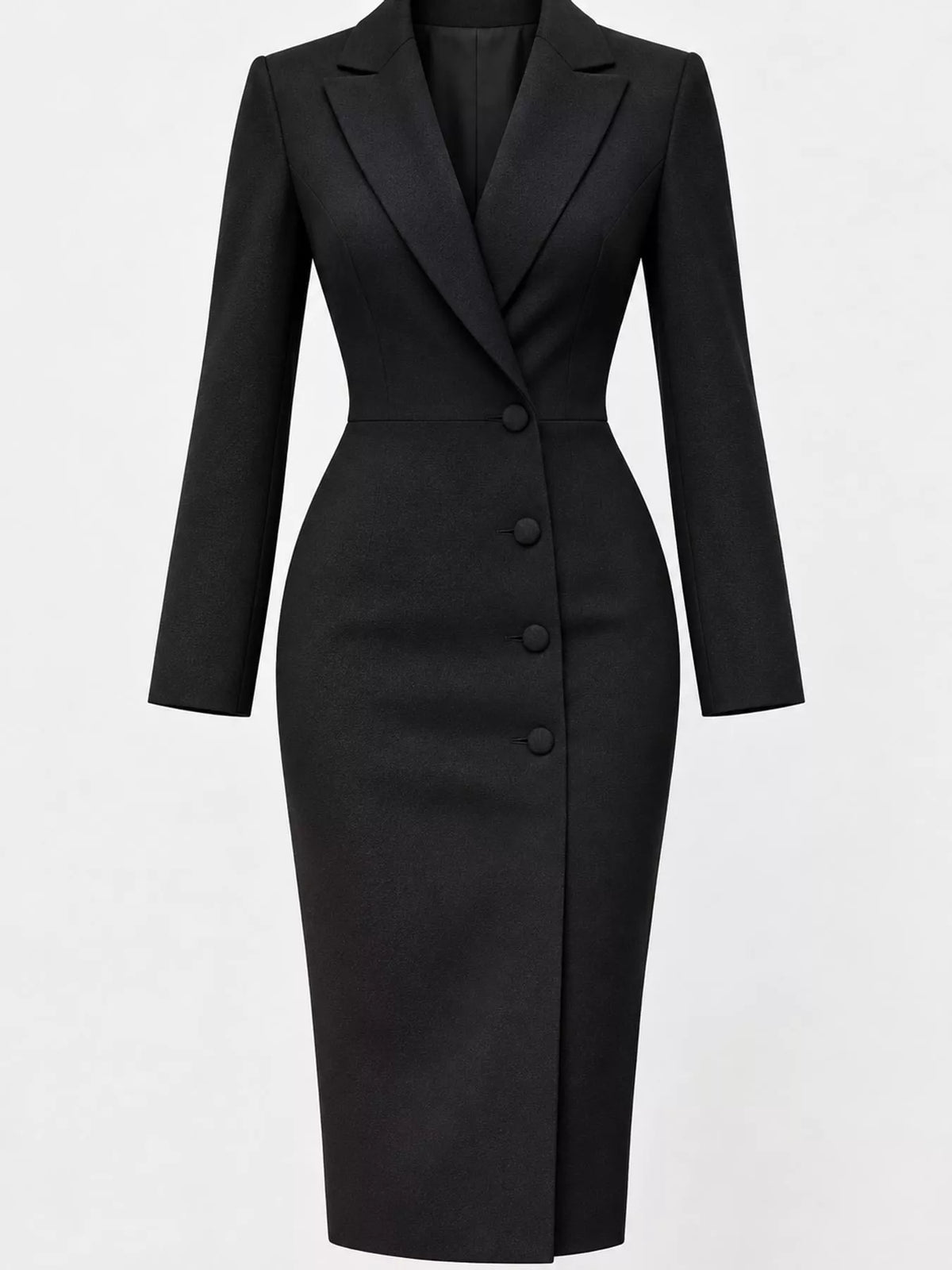 Single-Breasted Blazer Midi Dress | XS–4XL