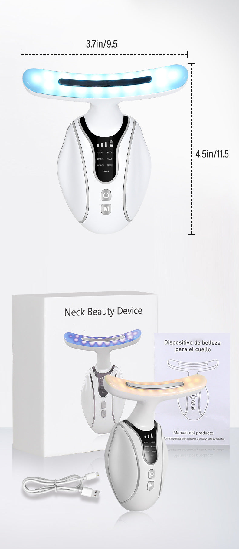 Luxury Neck & Face Lift Vibration Massager Beauty Device — Lifting, Firming & Slimming Beauty Tool — Eliza & Tuan
