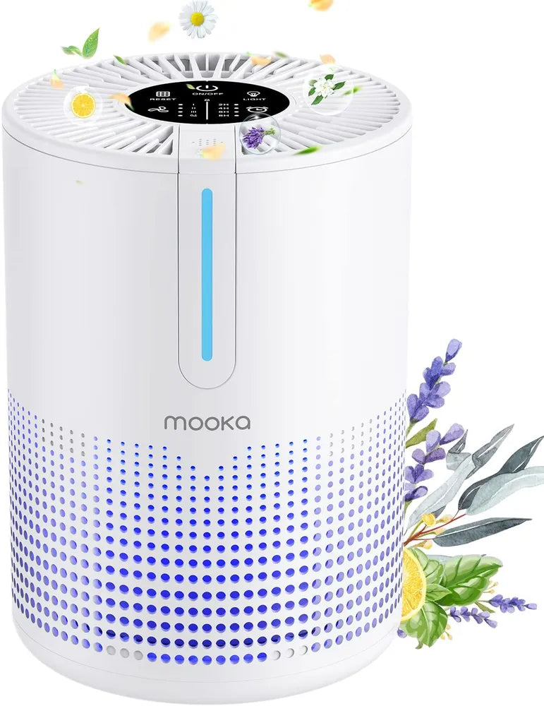 MOOKA HEPA H13 Air Purifier — Travel-Size Desktop Air Cleaner for Bedroom, Office & Car | 300 Sq.Ft Coverage | USB-C Powered — Prime Trend Market