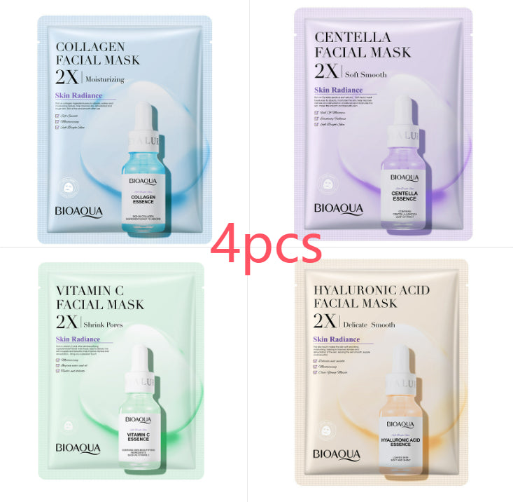 Luxury Korean Face Sheet Mask Bundle — Collagen, Centella, Hyaluronic Acid & Vitamin C Skin Glow Set — Prime Trend Market