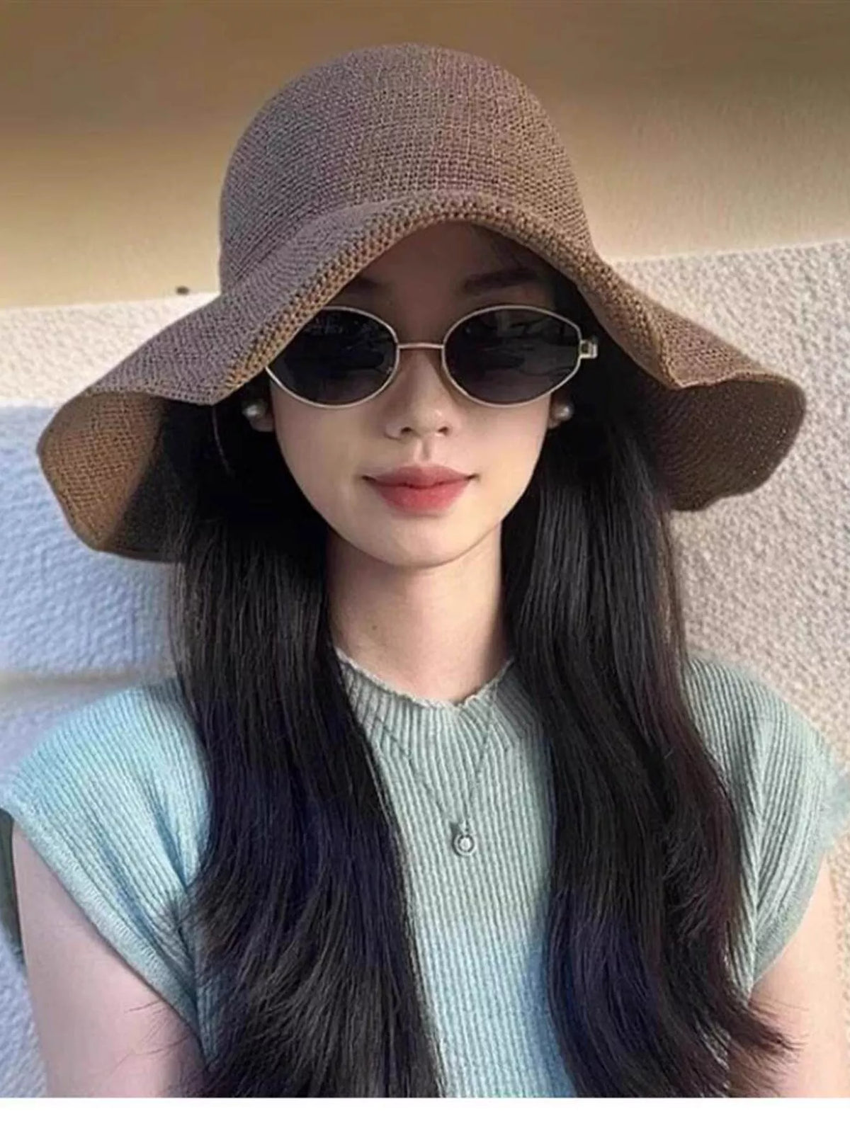 Wide Brim Cotton Sun Hat