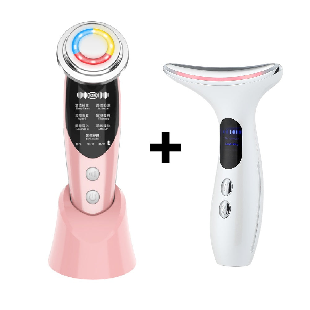 3-in-1 Face & Neck Lifting Kit | LED Ion Therapy Skin Tightening Beauty Wand Set — Prime Trend Market