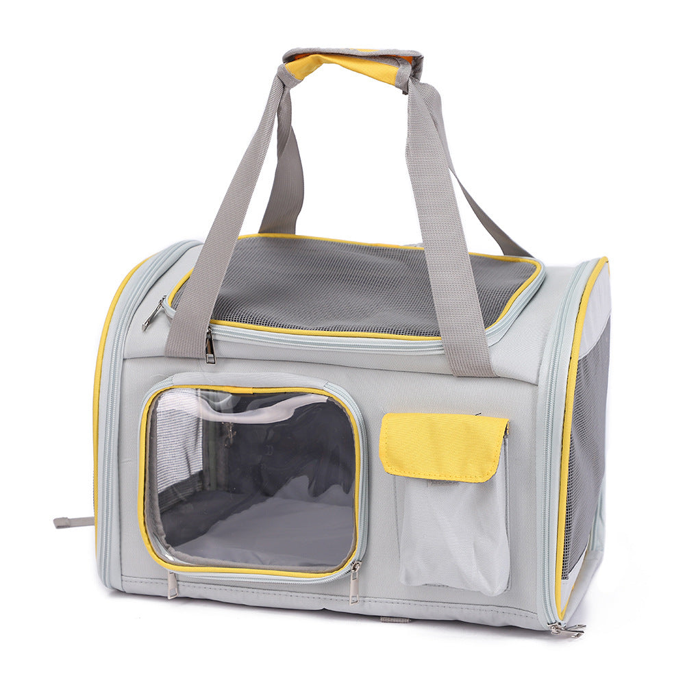 Luxury Foldable Dual-Purpose Pet Shoulder Bag – Cat & Small Dog Carrier — Prime Trend Market