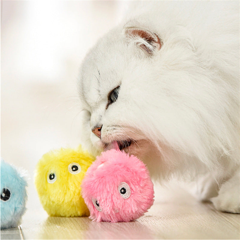 Luxury Luminous Catnip Sound Ball Cat Toy — Glowing Molar Plush Toy for Cats & Dogs — Prime Trend Market