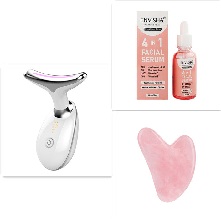 EMS Thermal Neck & Face Lifting Massager | LED Photon Microcurrent Wrinkle Remover — Prime Trend Market
