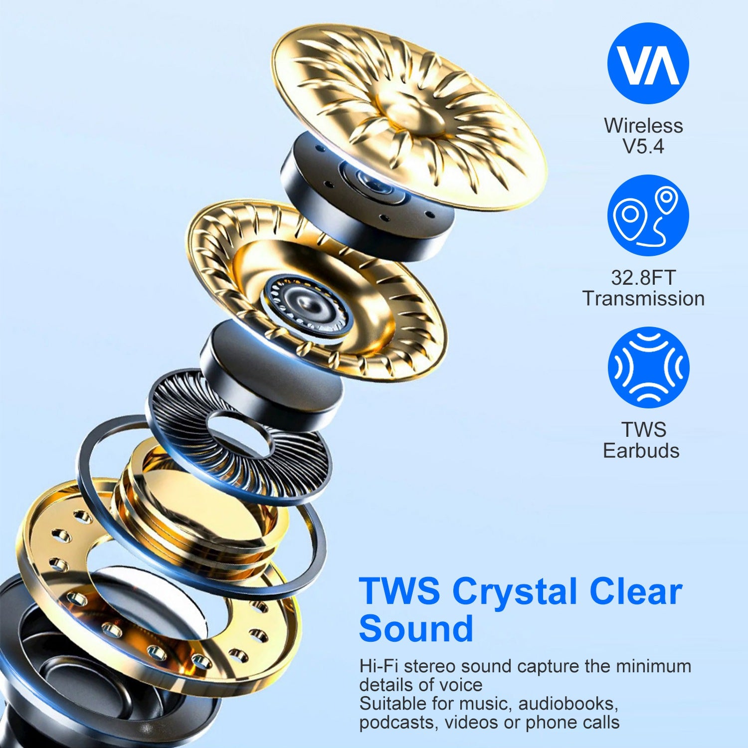 Open Ear Sport Earbuds | Bluetooth 5.4 Earhook | IPX5 Waterproof | 300Hr Standby | LED Case — Prime Trend Market