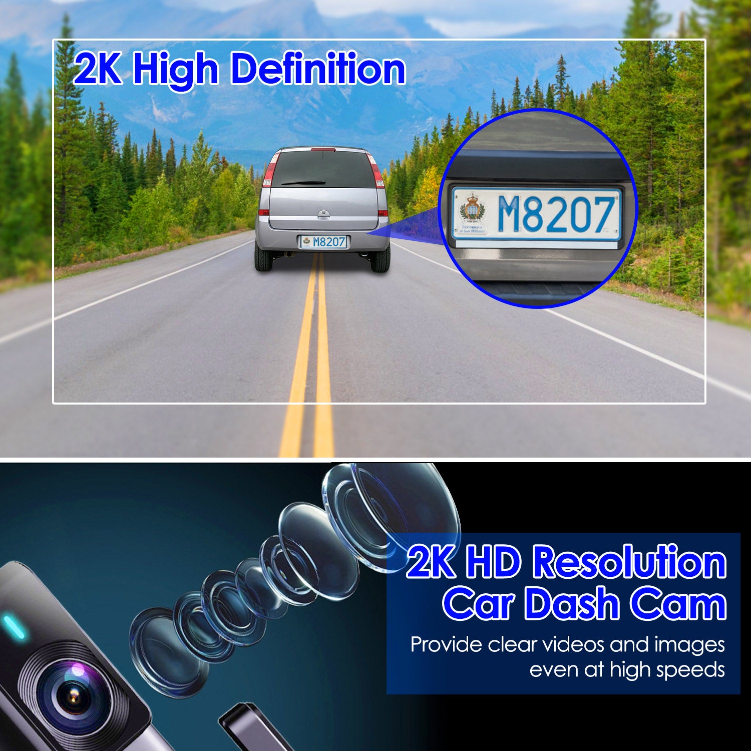 2K HD WiFi Front Dash Cam | Night Vision | App Control | 32G MMC | 140° Wide Angle — Prime Trend Market
