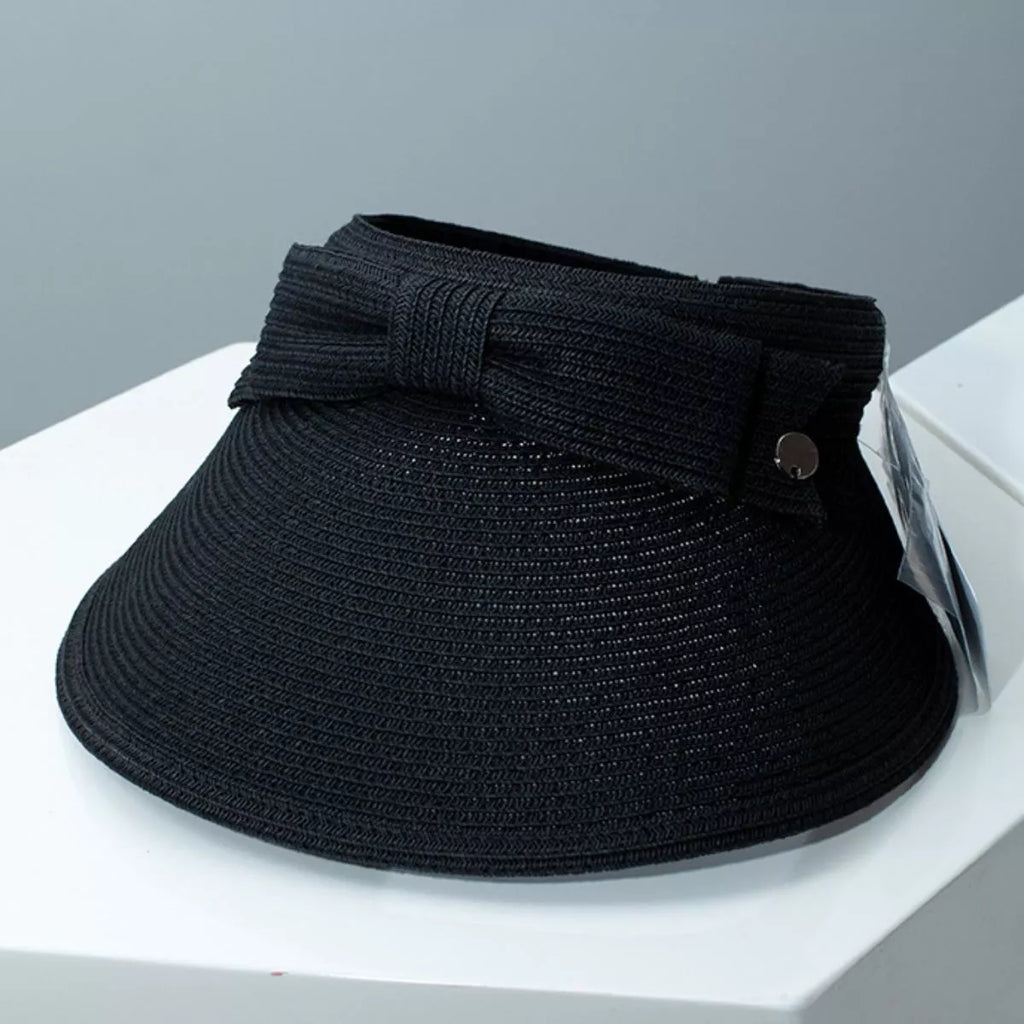 Bowknot Wheat Straw Sun Visor