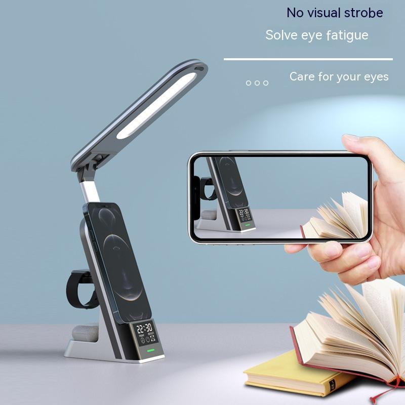 LED Desk Lamp with Wireless Charger — 2-in-1 Bedside & Office Light — Prime Trend Market