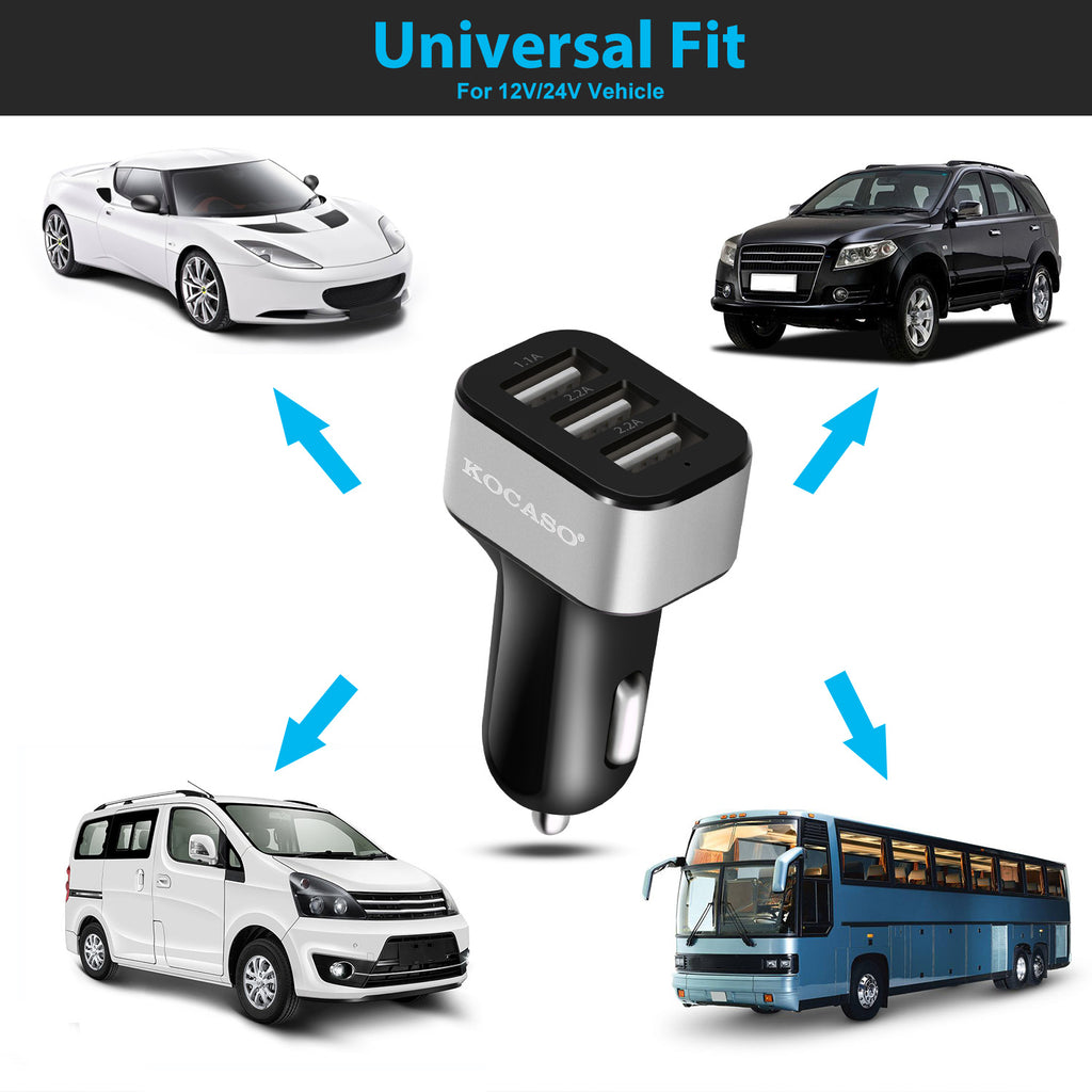3-Port USB Car Charger 30W — Fast Charge iPhone 16, 15, 14 & More — Eliza & Tuan