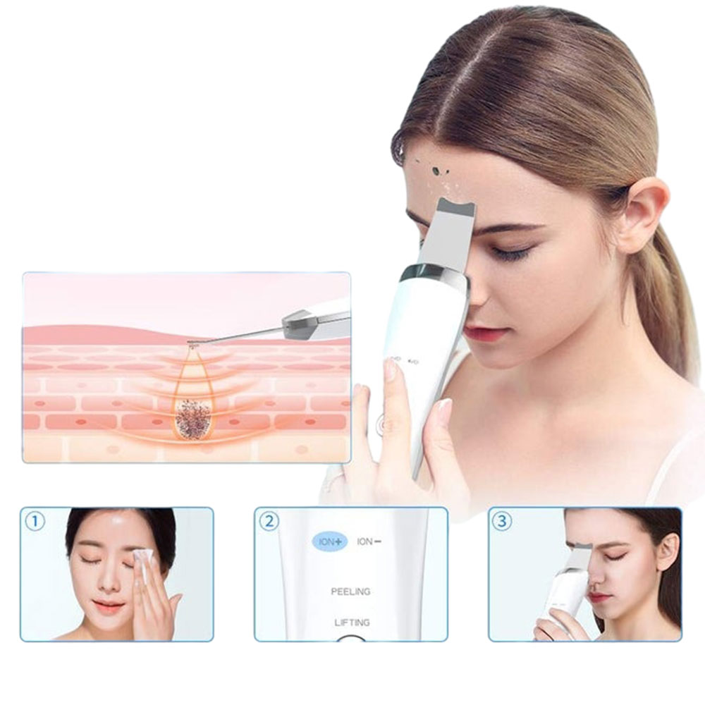 Ultrasonic Skin Scrubber & Face Spatula | 4-in-1 EMS Ionic Deep Pore Cleansing Beauty Device — Prime Trend Market
