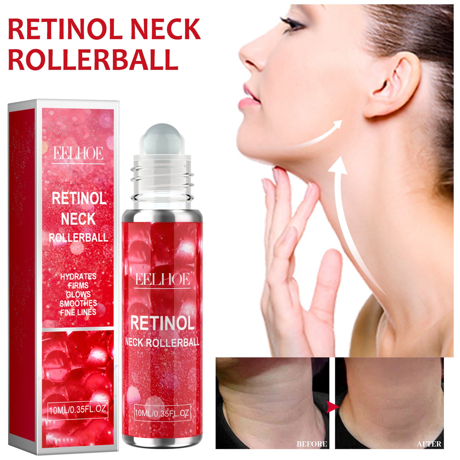 EELHOE Retinol Neck Rollerball — Firming & Wrinkle-Smoothing Neck Serum | Swan Neck Beauty Tool | 10ml — Prime Trend Market