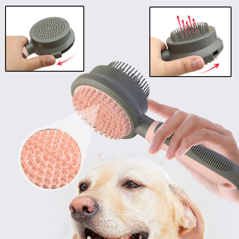 Pet Grooming Power Duo — Electric Steam Brush & Self-Cleaning Slicker Comb — Prime Trend Market