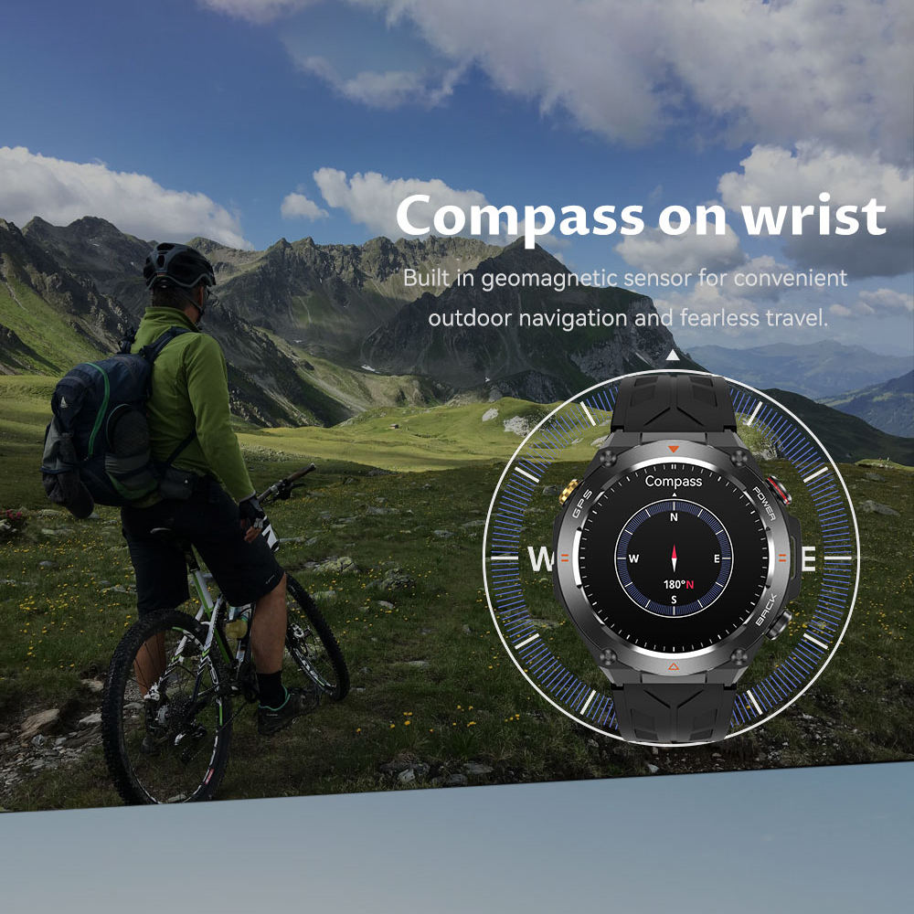 SENBONO GPS Smartwatch for Men – 1.45" HD Screen, Built-In GPS, Altimeter, Barometer, Compass, AI Voice, Android & iPhone — Prime Trend Market